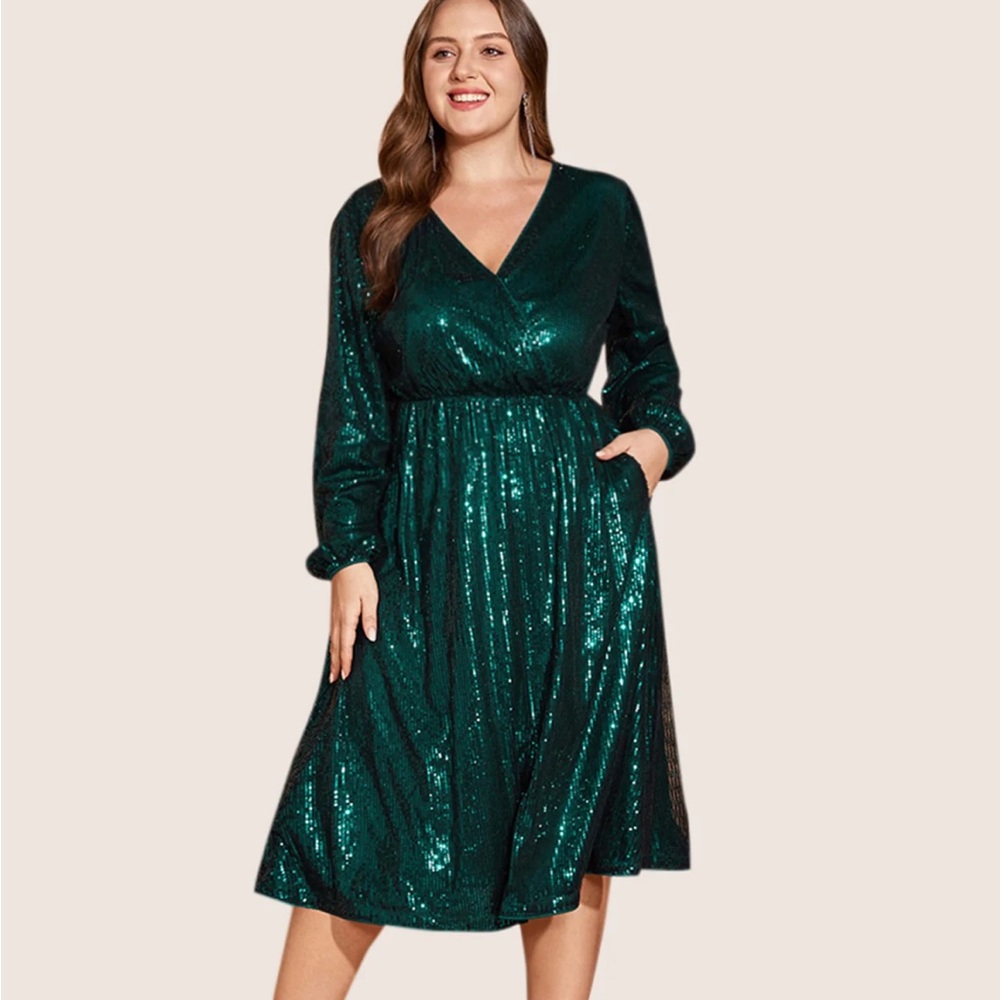 Bloomchic dress 1x 14-16 green